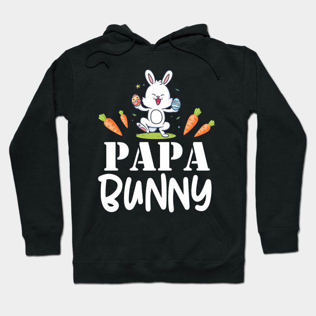 Bunny Play Easter Eggs Carrots Happy Easter Day Papa Bunny Hoodie by joandraelliot